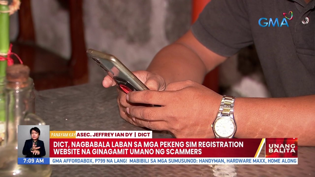 DICT, nagbabala laban sa mga pekeng sim registration website na ginagamit umano ng scammers | UB
