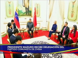 Presidente Nicolás Maduro recibe a delegados del Partido Comunista de China en el Palacio Miraflores