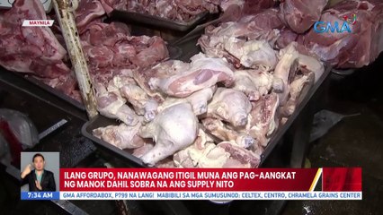 Ilang grupo, nanawagang itigil muna ang pag-aangkat ng manok dahil sobra na ang supply nito | UB