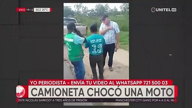 Dos escolares y un mototaxista quedan heridos tras ser impactados por una camioneta