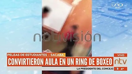 Peleas de estudiantes dentro un aula de una unidad educativa de Sacaba