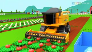 Farm Vehicles Show  Tractor Harvester and other Trucks for Kids_1080p