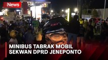 Minibus Tabrak Mobil Sekretaris Dewan DPRD Jeneponto, Seorang Anak Alami Patah Tulang