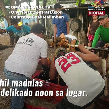 Mga kalalakihan, may pinagtulungang kunin sa malalim na balon | GMA News Feed