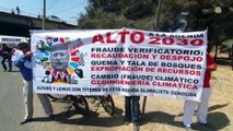 Se manifiestan  en carretera a Chapala opositores al programa de Verificación Responsable