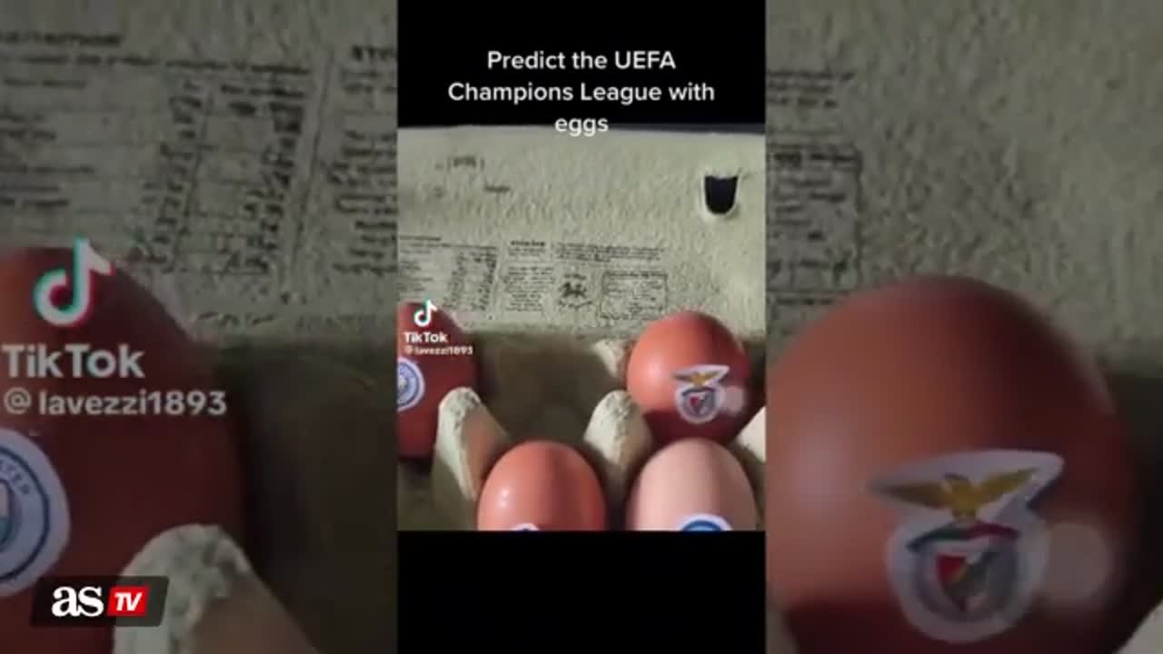 Viral TikTok accurately predicts Champions League with eggs