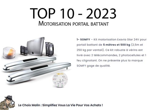 TOP 10 motorisation portail battant