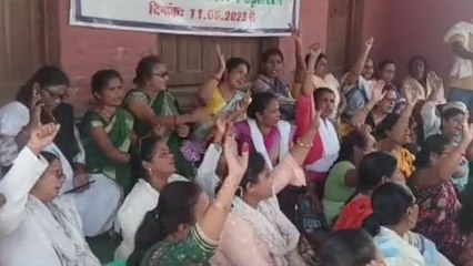 नरसिंहपुर: कर्मचारियों की हड़ताल को मिला अन्य साथियों का समर्थन,देखें रिपोर्ट