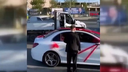 TIR'ı yol ortasında bıraktı horon çekti!