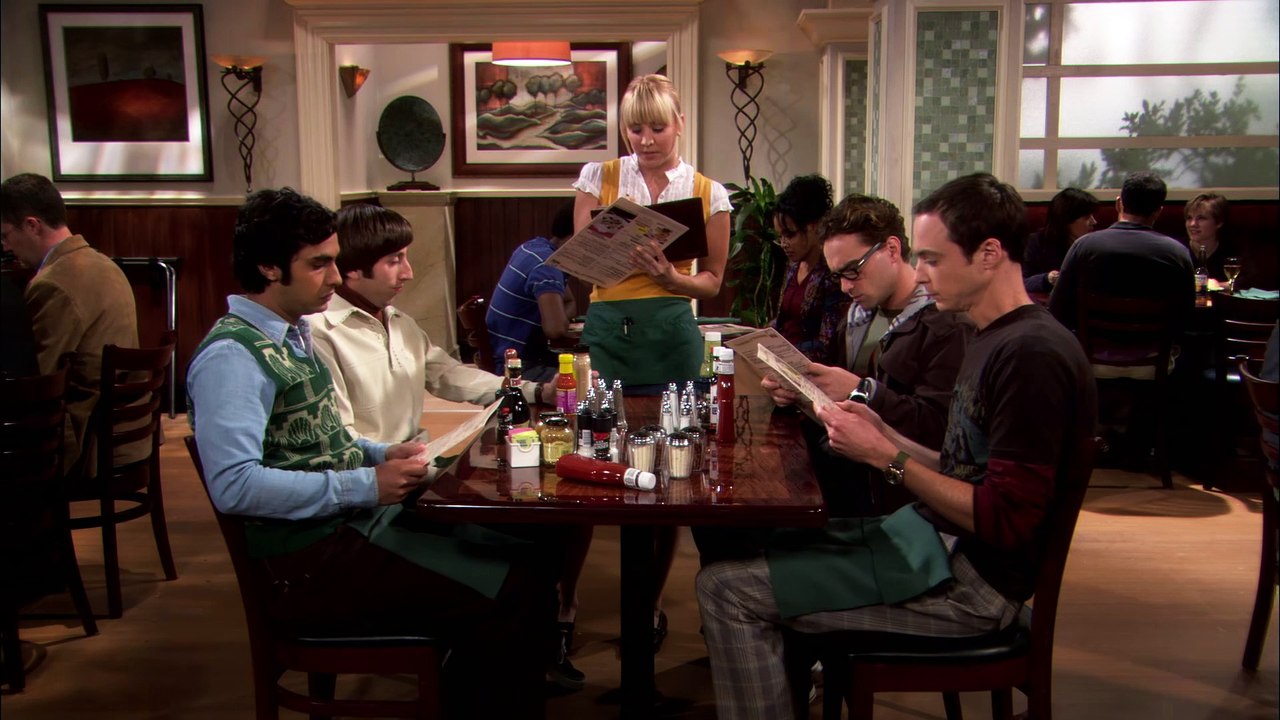 FIRST TIME Penny serves guys at The Cheesecake Factory - The Big Bang Theory