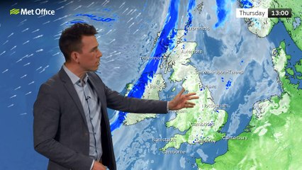Afternoon Weather Forecast UK 18/05/23 - Sun and cloud, rain in northwest
