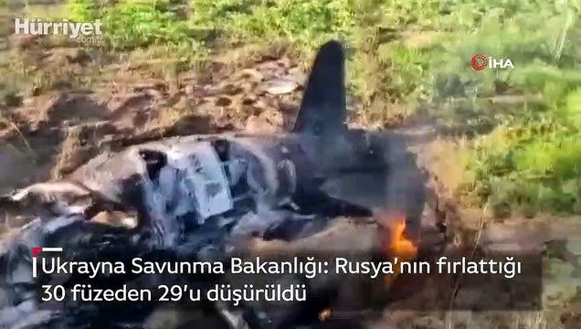 Ukrayna Savunma Bakanlığı: Rusya’nın fırlattığı 30 füzeden 29’u düşürüldü