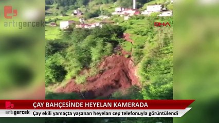 Video herunterladen: Çay ekili alanda heyelan, görüntüler cep telefonu kamerasına yansıdı