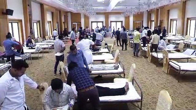 People gathered for blood donation on the birthday of Minister Bhupendra Singh, 255 units of blood collected