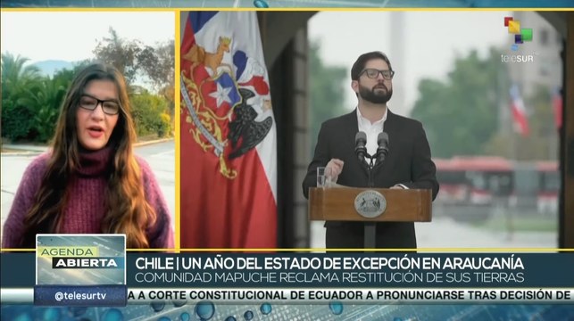Chile rememora año de decretado el estado de excepción en Araucanía