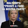 Maltempo, Giorgia Meloni: 