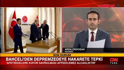 Depremzede vatandaşlara hakaret edenlere Bahçeli'den sert tepki