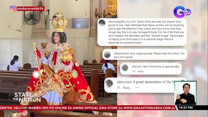 Sto. Niño De Cebu costume ni Binibining Cebu Joy Dacoron, binatikos| SONA