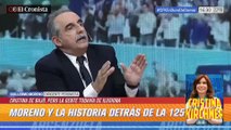 Moreno reveló cómo fue el nacimiento de la 125 y su gesto amenazante a Lousteau: 