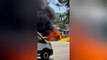 Fiery plane wreckage ‘falls out of sky’ and lands on Florida highway