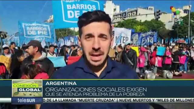 Argentina: Organizaciones sociales marchan en reclamo de políticas contra el hambre y la pobreza