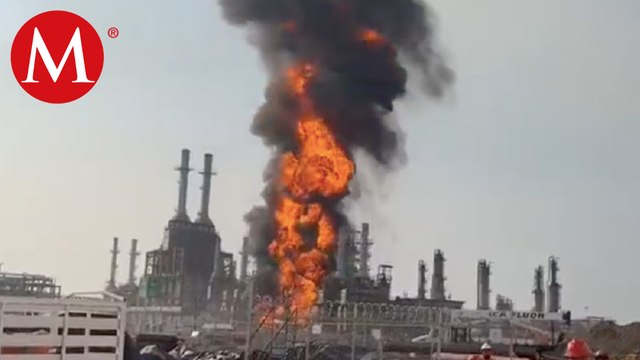 Se reporta incendio en refinería de Pemex en Salina Cruz, Oaxaca
