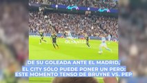 El tenso momento en el que De Bruyne mandó callar a Guardiola en pleno partido