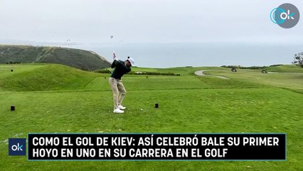 Como el gol de Kiev: así celebró Bale su primer hoyo en uno en su carrera en el golf