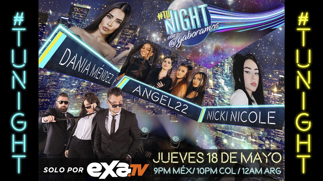 Dania Méndez, ANGEL22 y Nicki Nicole en TuNight con Gabo Ramos