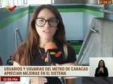 Usuarios del Metro de Caracas valoran positivamente los avances de rehabilitación de las estaciones