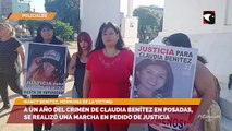 A un año del crimen de Claudia Benítez en Posadas, se realizó una marcha en pedido de justicia