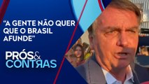 Bolsonaro fala com jornalistas após visita ao Congresso nesta quinta-feira (18) | PRÓS E CONTRAS