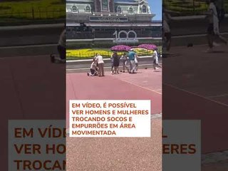 Famílias trocam socos em parque da Disney; veja momento