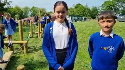 Trim Trail opening at Burgh School