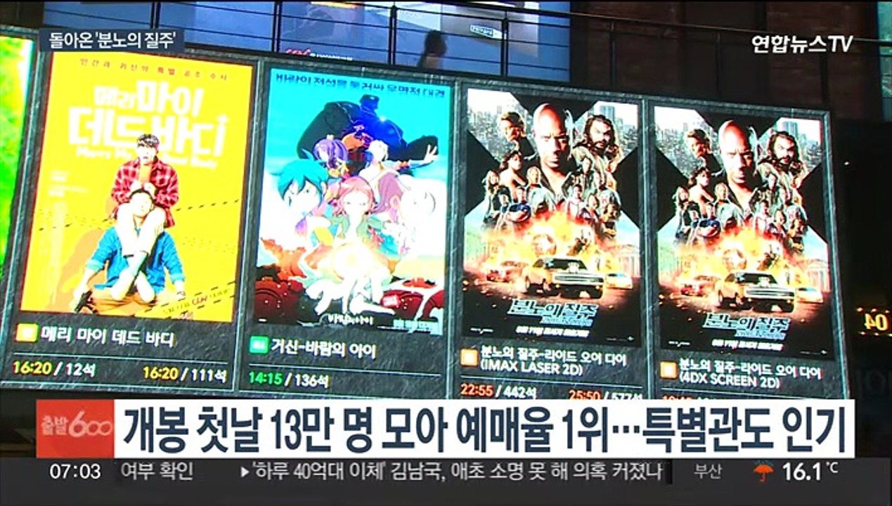 '분노의 질주10' 개봉 직후 예매율 1위…특별관 열풍 이끌까