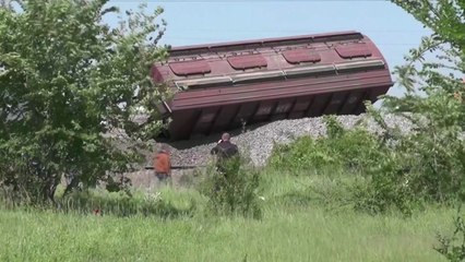 크림반도에서 폭발 의심 열차 탈선 사고 / YTN