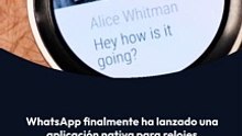 WhatsApp ya permite ENVIAR y reproducir NOTAS DE VOZ a través de tu SMARTWATCH