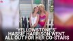 'Yellowstone's' Hassie Harrison Rocked Heart-Shaped Halter Top Fangirling For Co-Stars Ryan Bingham And Luke Grimes