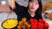 ASMR MUKBANG Cheese Fondue and Cheetos party, Cheese Doughnut, Cheese stick, lol Chicken.