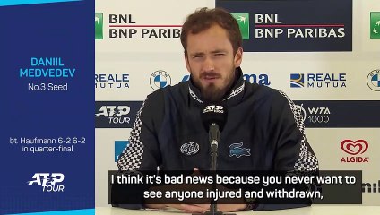 Medvedev 'especially' saddened by Nadal injury