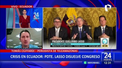 Periodista sobre muerte cruzada: “es la primera vez que se usa esta figura en Ecuador”