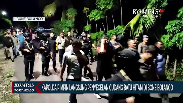 Kapolda Gorontalo Pimpin Langsung Menyegelan Gudang Batu Hitam di Bone Bolango