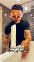 9 YEAR OLD ME AFTER WATCHING SPIDER-MAN  #Shorts