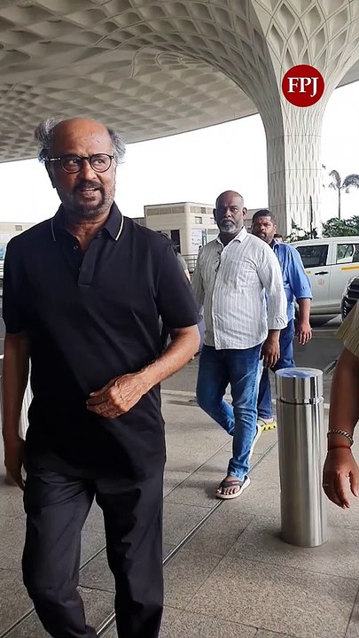 Superstar Rajinikanth gets papped as he leaves Mumbai