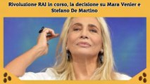 Rivoluzione RAI in corso, la decisione su Mara Venier e Stefano De Martino