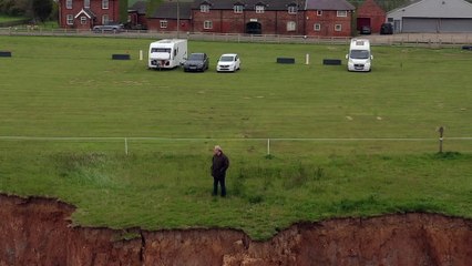 Drone footage shows dramatic coastal erosion between Withernsea and Hollym