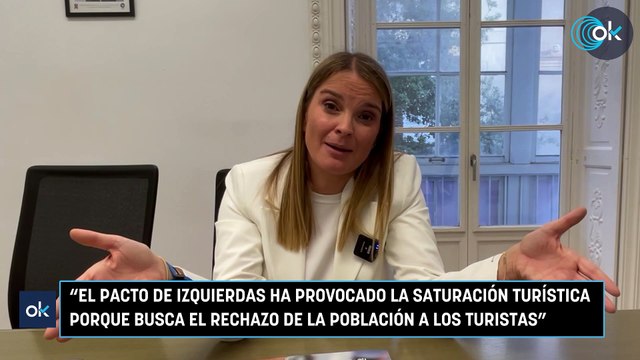 Marga Prohens: El pacto de izquierdas ha provocado la saturación turística porque busca el rechazo de la población a los turistas