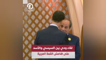 لقاء ودي بين السيسي والأسد على هامش القمة العربية