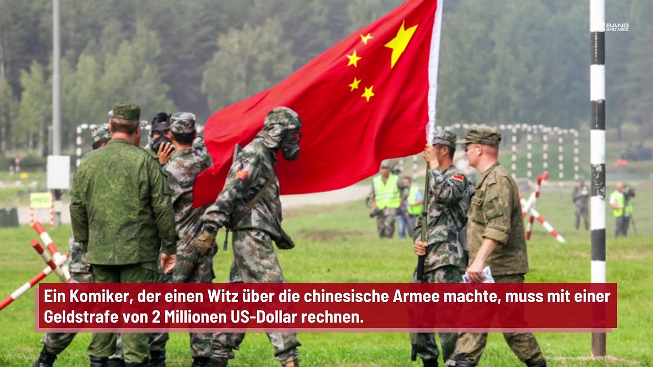 Komiker macht Witze über Chinas Militär und bekommt Geldstrafe von 2 Millionen US-Dollar