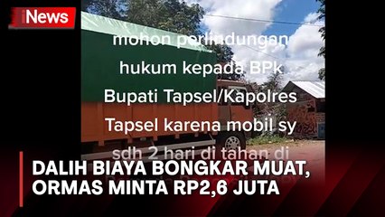 Truk Angkut Material Pembangunan PLTA Ditahan Ormas di Tapanuli Selatan